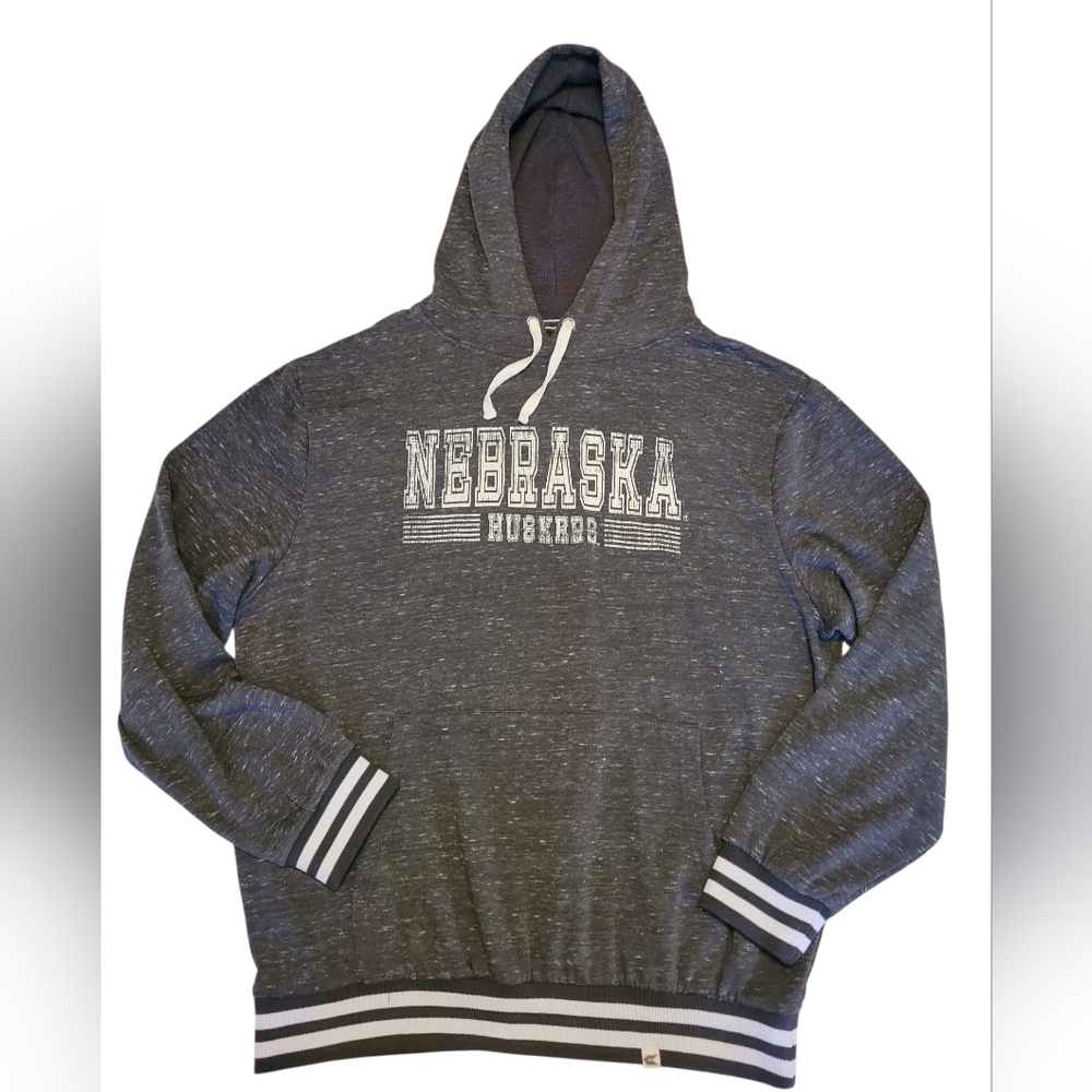 Nebraska Huskers Colosseum Hoodie Mens XL Heather Gray NCAA Pullover Cornhuskers